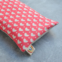 Load image into Gallery viewer, Pink and White Hearts Weighted Eye Pillow