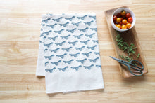 Load image into Gallery viewer, The High Fiber - Bird Kitchen Towel, Handprinted Bird Tea Towel: Black on Natural