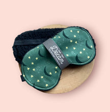 Load image into Gallery viewer, Little Man - MIDNIGHT COLLECTION / Sweet Dream Sleep Mask / Green Moon and Star