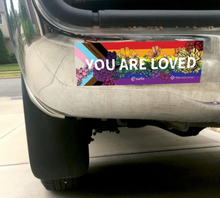 Load image into Gallery viewer, Transpainter - You Are Loved Rainbow Bumper Sticker | LGBTQ+ Pride Decal : Default