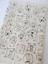 Load image into Gallery viewer, Cat Kitchen Towel, Handprinted Tea Towel, Cats