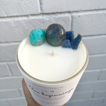 Load image into Gallery viewer, New Beginnings Crystal Candle