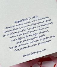 Load image into Gallery viewer, Blackbird Letterpress - Angela Davis letterpress notebook