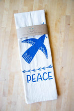 Load image into Gallery viewer, *NEW* Peace Towel, Handprinted Cotton Kitchen Towel