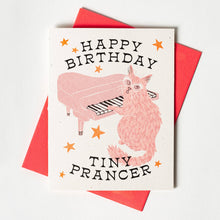 Load image into Gallery viewer, Happy Birthday Tiny Prancer - Risograph Card