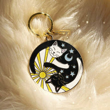 Load image into Gallery viewer, Yin Yang Cats Enamel Keychain