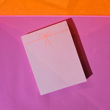 Load image into Gallery viewer, Bromstad Printing Co. - Bow - Risograph Small Notepad