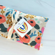 Load image into Gallery viewer, Minor Thread - Oversized Weighted Eye Pillow in Rosa Pink Floral Canvas: Lavender