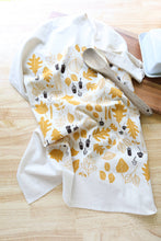 Load image into Gallery viewer, The High Fiber - *NEW* Autumn Leaves and Acorns Kitchen Towel, Handprinted