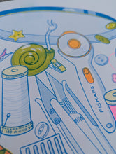 Load image into Gallery viewer, Christina Hu - Butter Cookie Sewing Supplies | Risograph Print: Small
