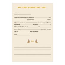 Load image into Gallery viewer, A Box of Love Fill in the Blank Read Me When Letters