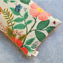 Load image into Gallery viewer, Weighted Eye Pillow in Poppy Fields Botanical Natural Canvas