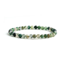 Load image into Gallery viewer, Earths Elements Wholesale - Crystal Bracelet - 4mm Moss Agate, pack of 5
