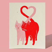 Load image into Gallery viewer, Bromstad Printing Co. - Love Cats Special Edition - Risograph Card