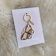 Load image into Gallery viewer, Free Spirit Butterfly Enamel Keychain