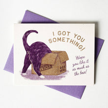 Load image into Gallery viewer, I Got You Something! - Risograph Greeting Card