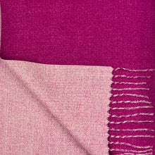 Load image into Gallery viewer, Reversible two tone coloured plain cashmere blend scarf: Black