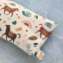 Load image into Gallery viewer, Weighted Eye Pillow in Greener Pastures Equestrian Horses