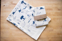 Load image into Gallery viewer, *NEW* Snails Towel, Handprinted Cotton Kitchen Towel