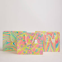Load image into Gallery viewer, Paper Mirchi - Hand Marbled Gift Bags (Large) - Neon
