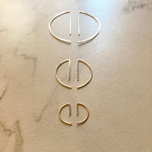 Load image into Gallery viewer, Half Moon Open Hoops