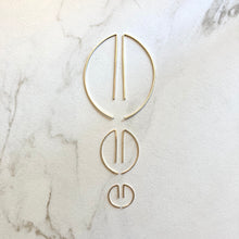 Load image into Gallery viewer, Half Moon Open Hoops