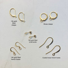 Load image into Gallery viewer, Brass Dovetail Fringe Earrings