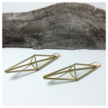 Load image into Gallery viewer, Diamond Prism Himmeli Earrings