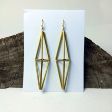Load image into Gallery viewer, Diamond Prism Himmeli Earrings
