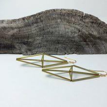 Load image into Gallery viewer, Diamond Prism Himmeli Earrings