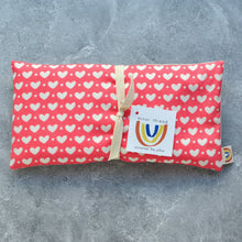 Load image into Gallery viewer, Pink and White Hearts Weighted Eye Pillow