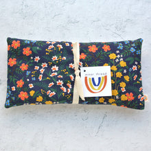 Load image into Gallery viewer, Weighted Eye Pillow in Wildwood Garden Navy Canvas