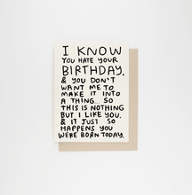 Load image into Gallery viewer, I Know You Hate Your Birthday