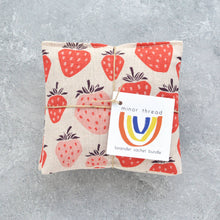 Load image into Gallery viewer, Lavender Sachet Bundle in Giant Strawberries Canvas Fruit