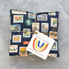 Load image into Gallery viewer, Postage Stamps in Navy Blue Lavender Sachet Bundle