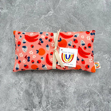 Load image into Gallery viewer, Weighted Eye Pillow in Summer Fruits Pink Cotton