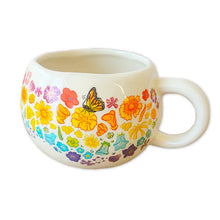 Load image into Gallery viewer, SF Mercantile - Rainbow Floral Mug with Bear Surprise
