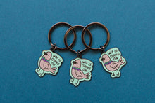 Load image into Gallery viewer, JaneLi.Co - WTF Pigeon Keychain
