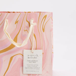 Paper Mirchi - Hand Marbled Gift Bags (Small) - Celebration