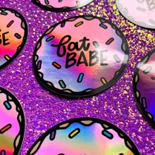Load image into Gallery viewer, Fat Babe Holographic Sticker
