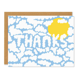 Cloudy Sky Thanks - Greeting Card