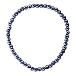 Earths Elements Wholesale - Crystal Bracelet - 4mm Hematite, pack of 5