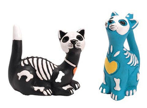 Ceramic Skelly Cats, Peru