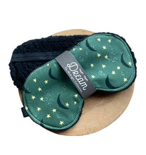 Load image into Gallery viewer, Little Man - MIDNIGHT COLLECTION /  Sweet Dream Sleep Mask / Green Moon and Star
