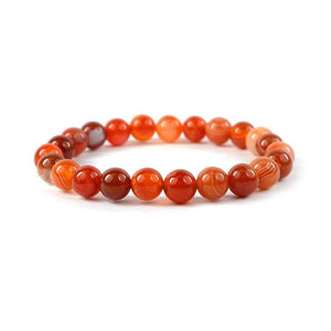 Earths Elements Wholesale - Crystal Bracelet - 8mm Carnelian, pack of 5