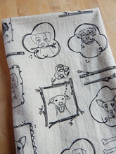 Load image into Gallery viewer, *NEW* Dog Kitchen Towel, Handprinted Cotton Kitchen Towel
