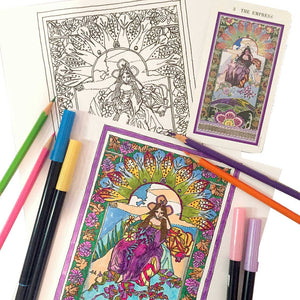 Enchanted Tarot Coloring Book