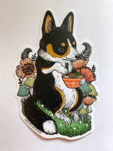Corgi Ramen Sticker