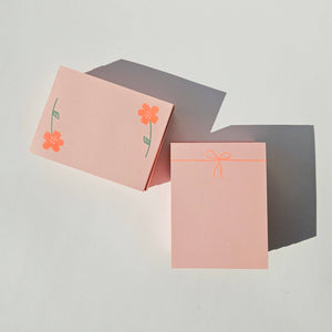 Flower Pair - Risograph Notepad