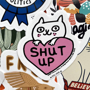 Gemma Correll - Shut Up Cat Sticker